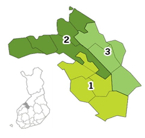 Karttakuva piirin toiminta-alueesta